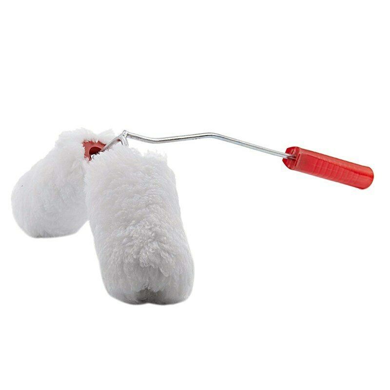 Double Paint Roller Brush For Pipe Fence Cylindrical Corner Paint Tool