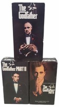 Mario Puzo's The Godfather Trilogy 1 2 & 3 on 6 VHS Tapes Tested and Plays Well