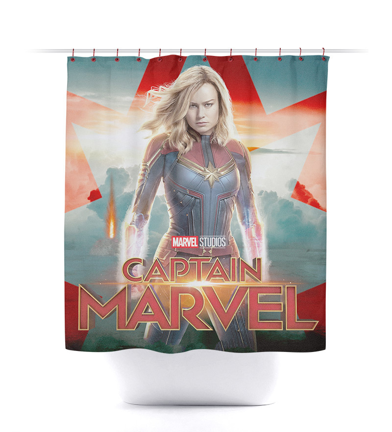 Avengers Captain Marvel Carol Danvers Bath Room Shower
