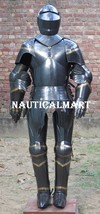 NauticalMart Black Wearable Medieval Knight Suit of Armor Reenactment