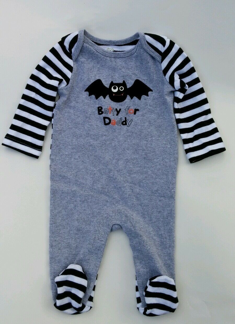 NEW Baby Boy Koala Kids 0-3M Bat Daddy Footed Sleeper Clothes Halloween Costume