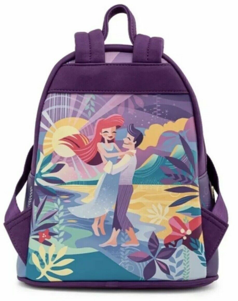 Loungefly Disney The Little Mermaid ARIEL Flounder and Sebastain Mini