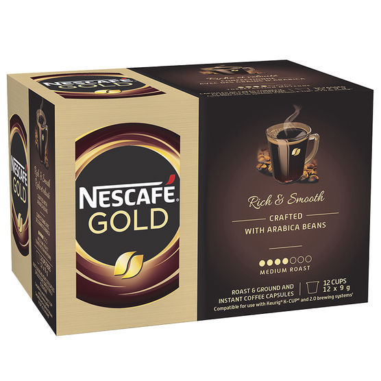 Nescafe Gold Rich & Smooth Medium Roast Keurig KCups 4 x 12 Coffee Pods & KCups