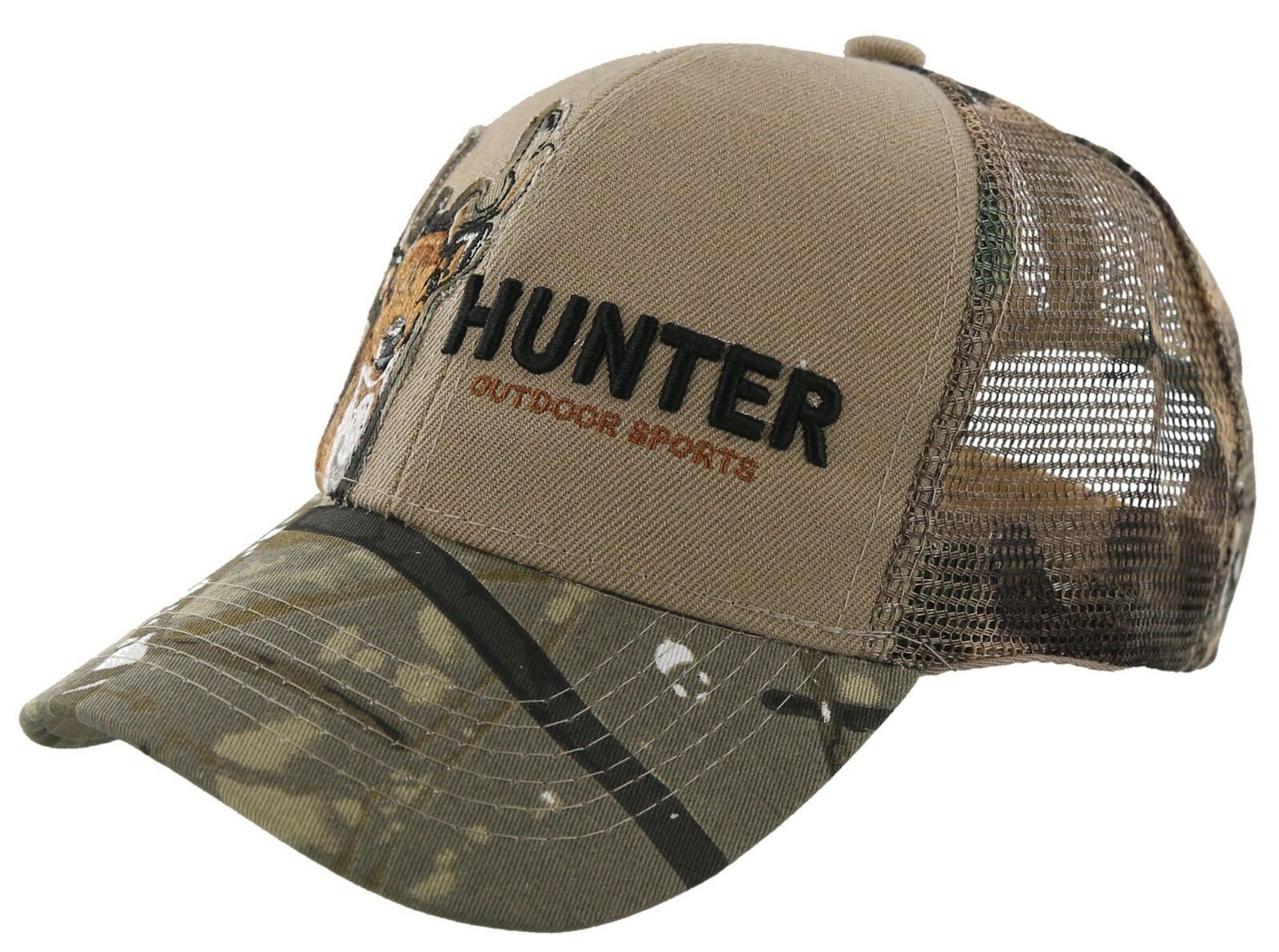 MESH HUNTER OUTDOOR SPORT DEER CAP HAT CAMO TAN Men's Hats