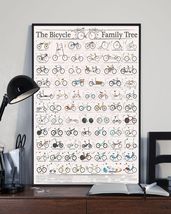 Cycling The Bicycle Family Tree Vertical Canvas Painting - $49.99