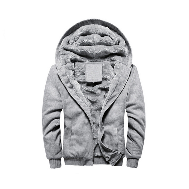 Winter Hoodies Men Sweatshirts Coat Jacket Mens Thick Fleece Hoodie ...