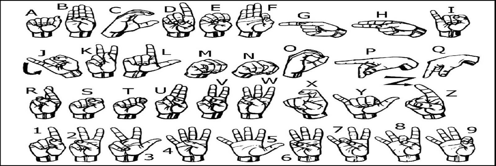 Sign Language Chart Bookmark - Books & Magazines