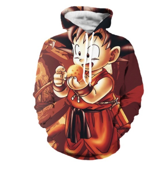 Cool Kid Goku 3D Hoodies Dragon Ball Z Super Saiyan Hooded Sweatshirt Men Women