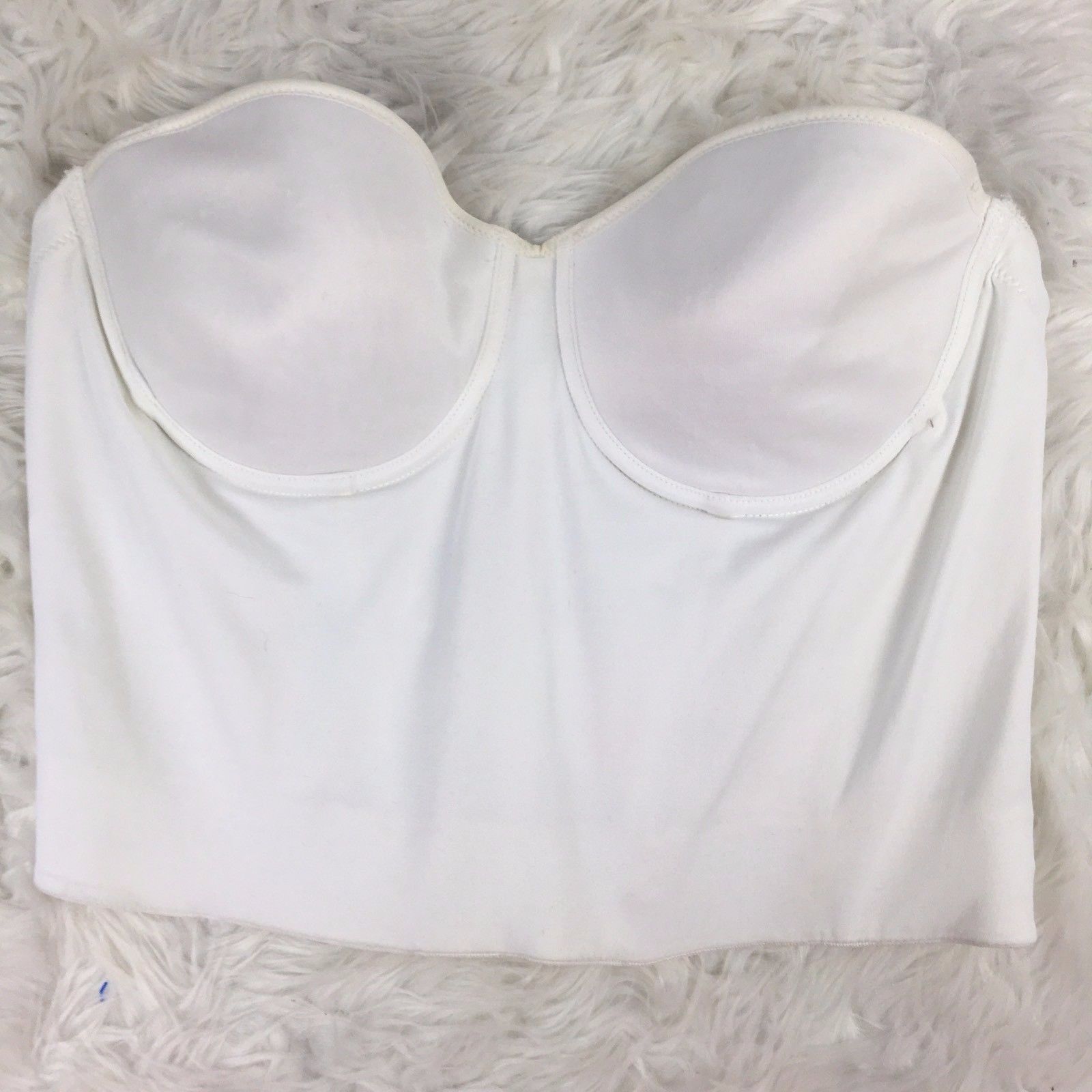 Victoria's Secret Women's White Formal Bridal Strapless Bustier Corset