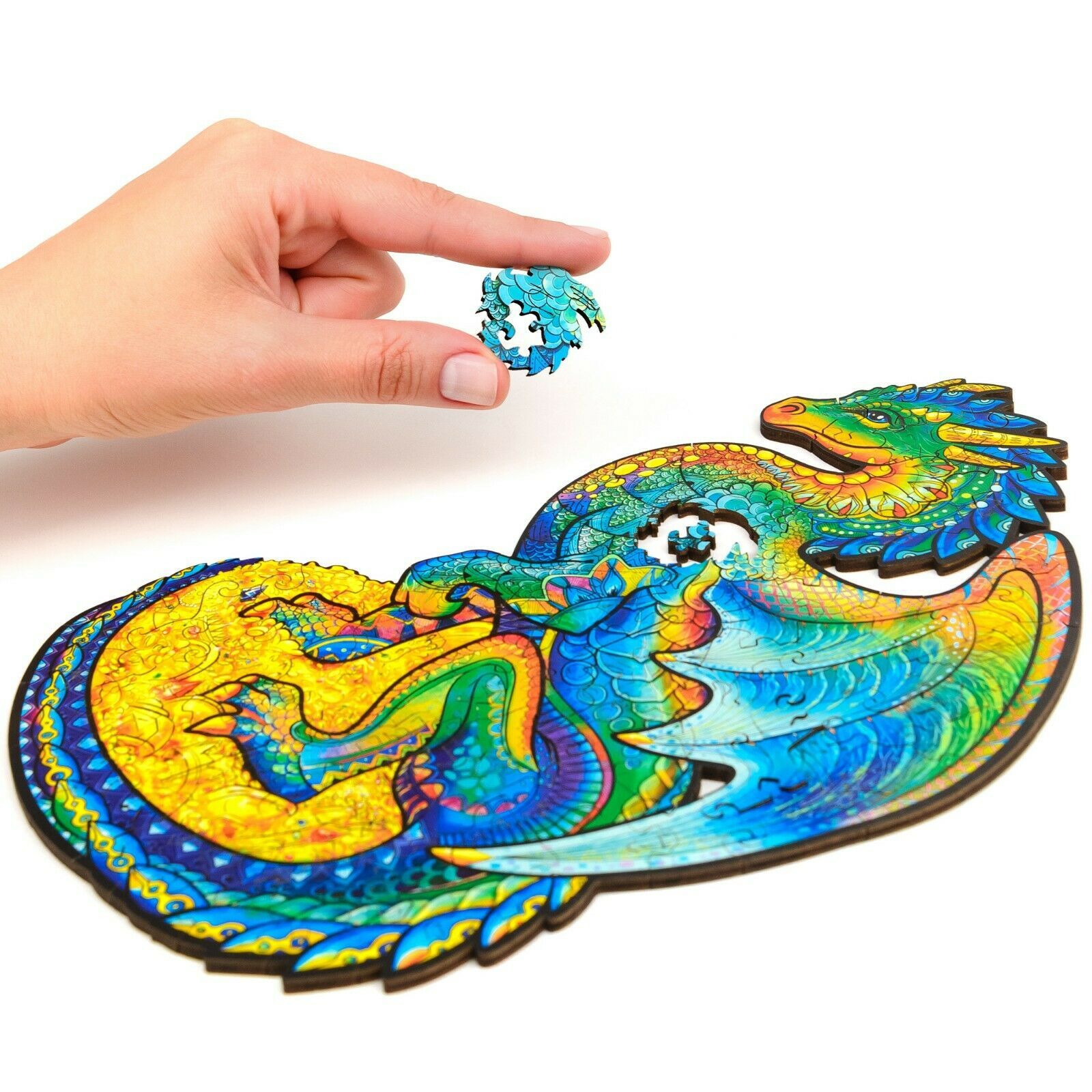 Unidragon Wooden Jigsaw Puzzles "Guarding Dragon" Wooden Puzzles for