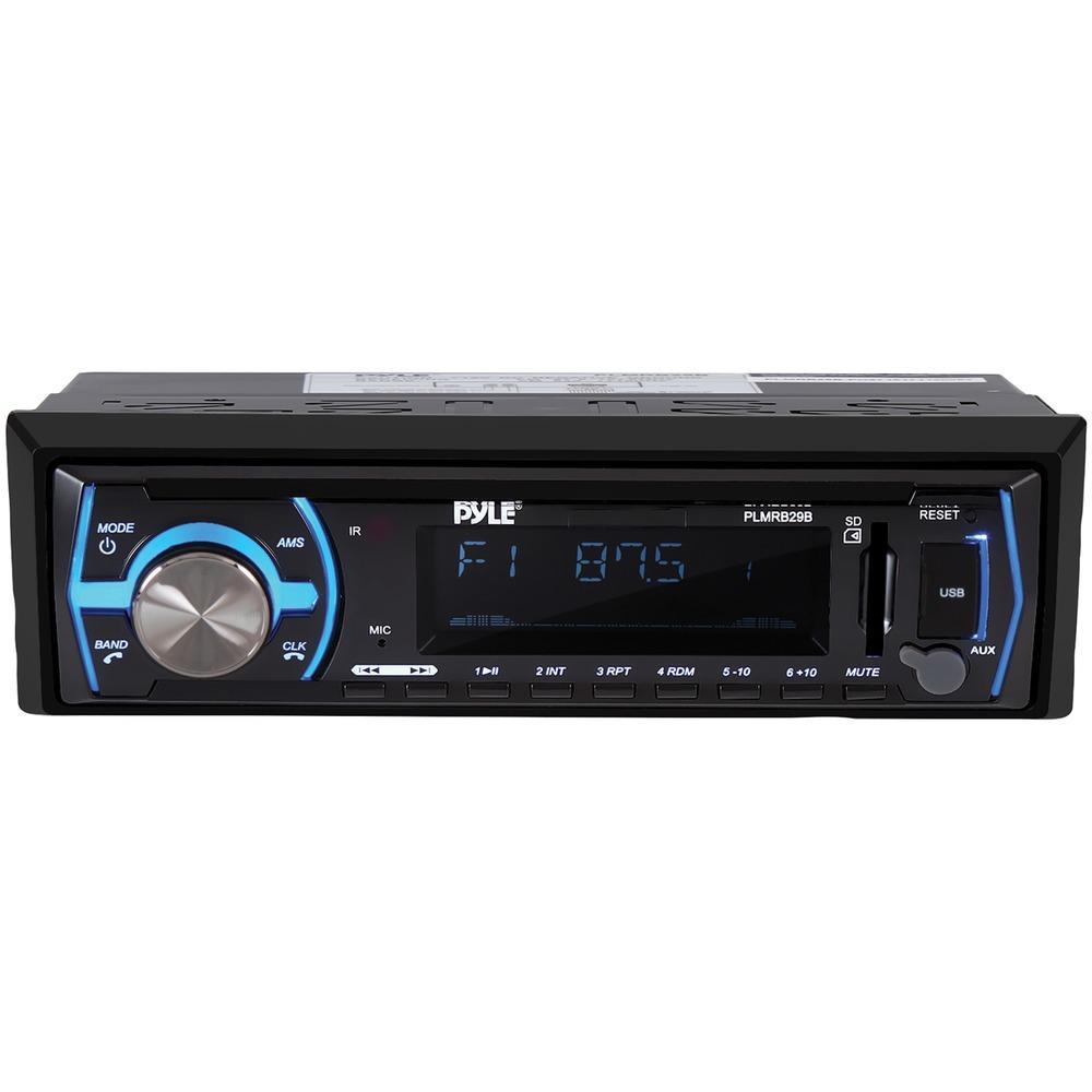 Pyle Single-din In-dash Digital Marine Stereo Receiver With Bluetooth (black)
