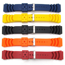 Five Mens Watch Strap Bands For SEIKO MONSTER Rubber Divers Diving 20mm-22mm S61 - $36.65
