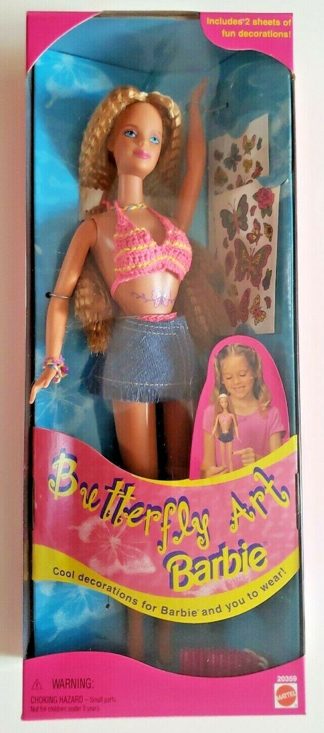 1998 BARBIE doll Summer Butterfly Art TATTOO and 23 similar items