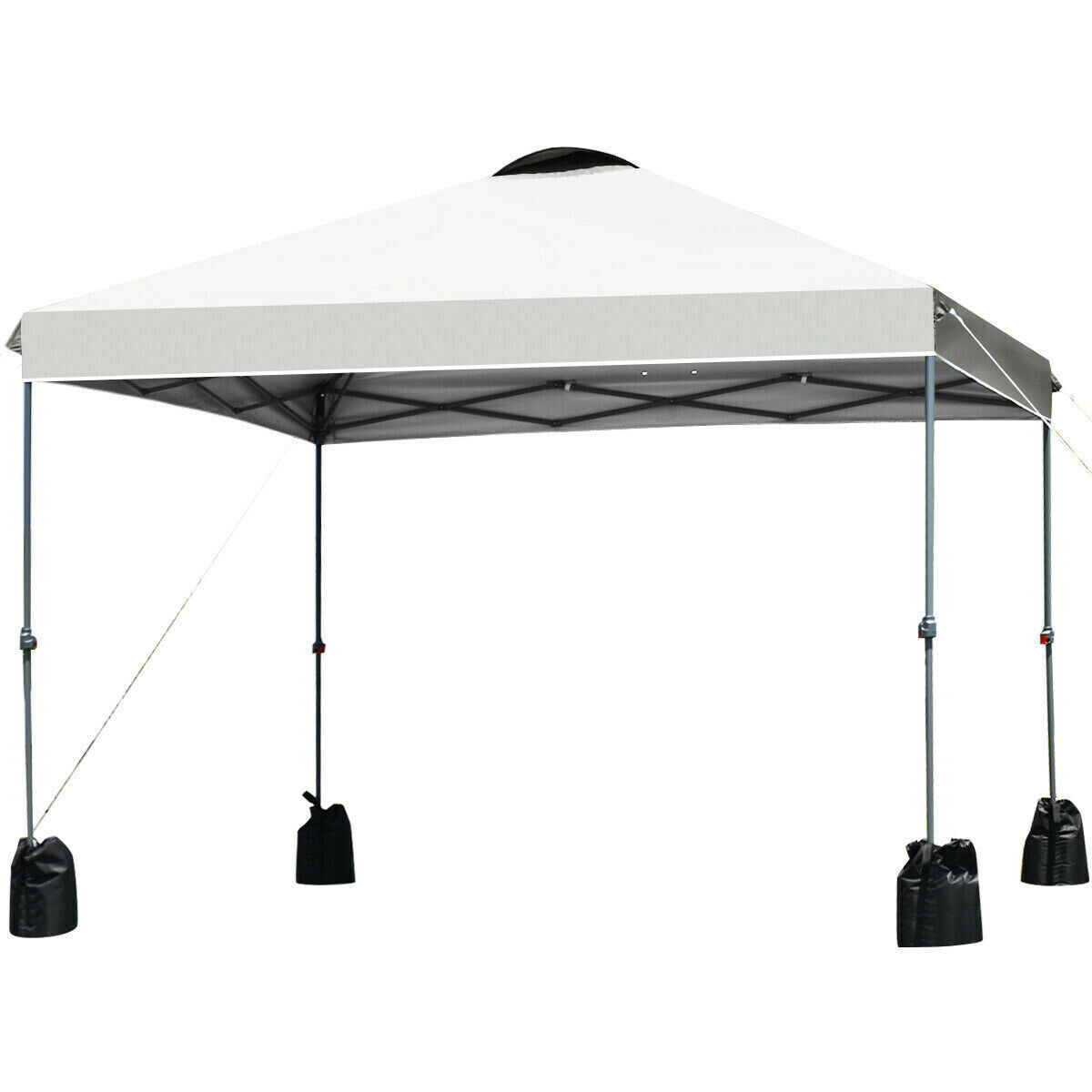 10'x10' Outdoor Commercial Pop up Canopy TentWhite Gazebos
