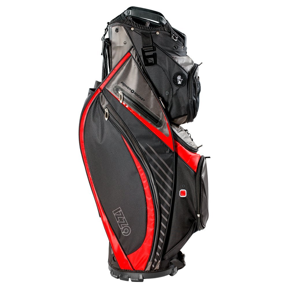 Izzo Gemini Golf Cart Bag Black/Red Golf Club Bags