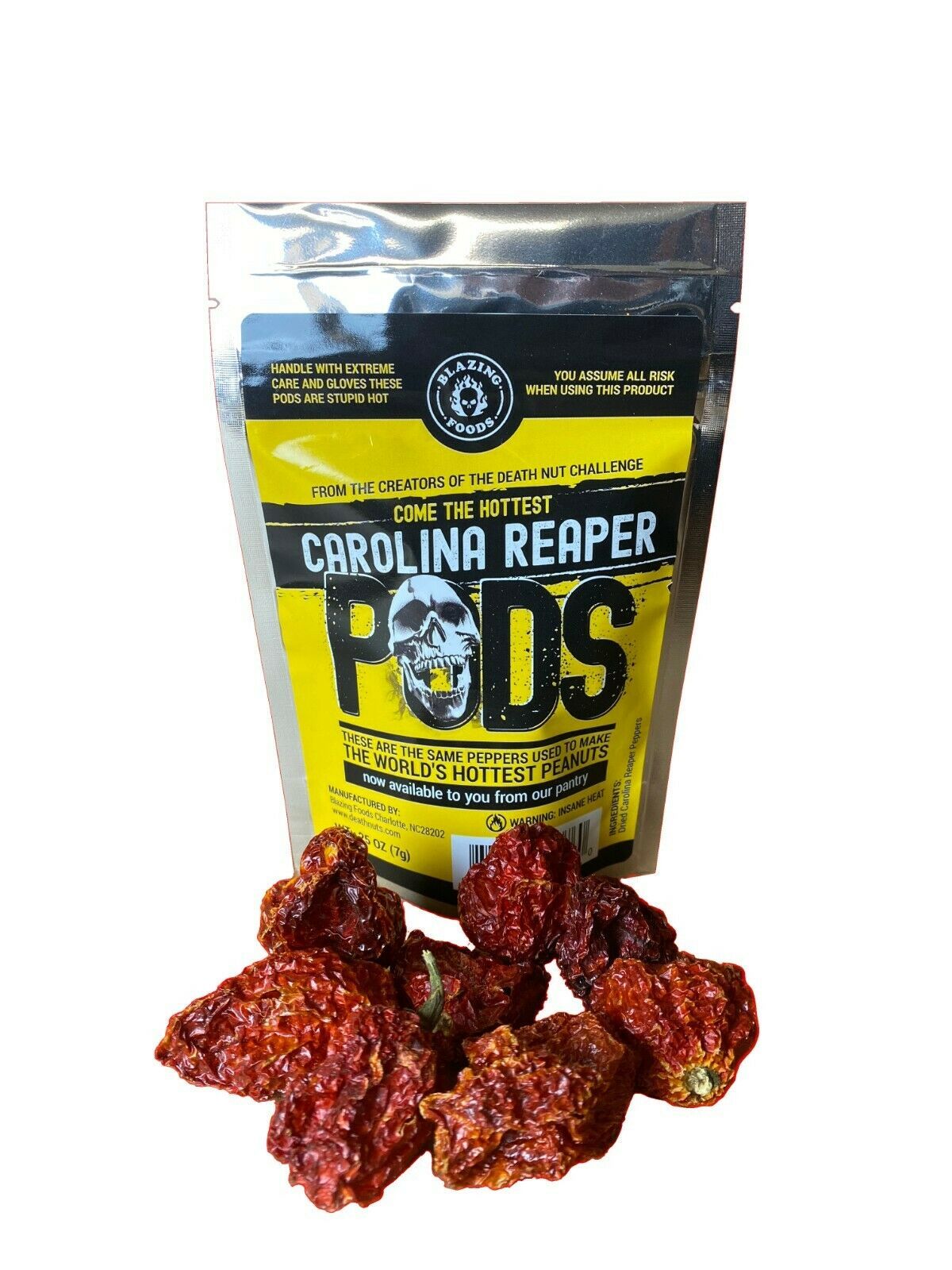 Carolina Reaper Pepper whole pods 1/4 oz worlds hottest hotter than Ghost Pepper