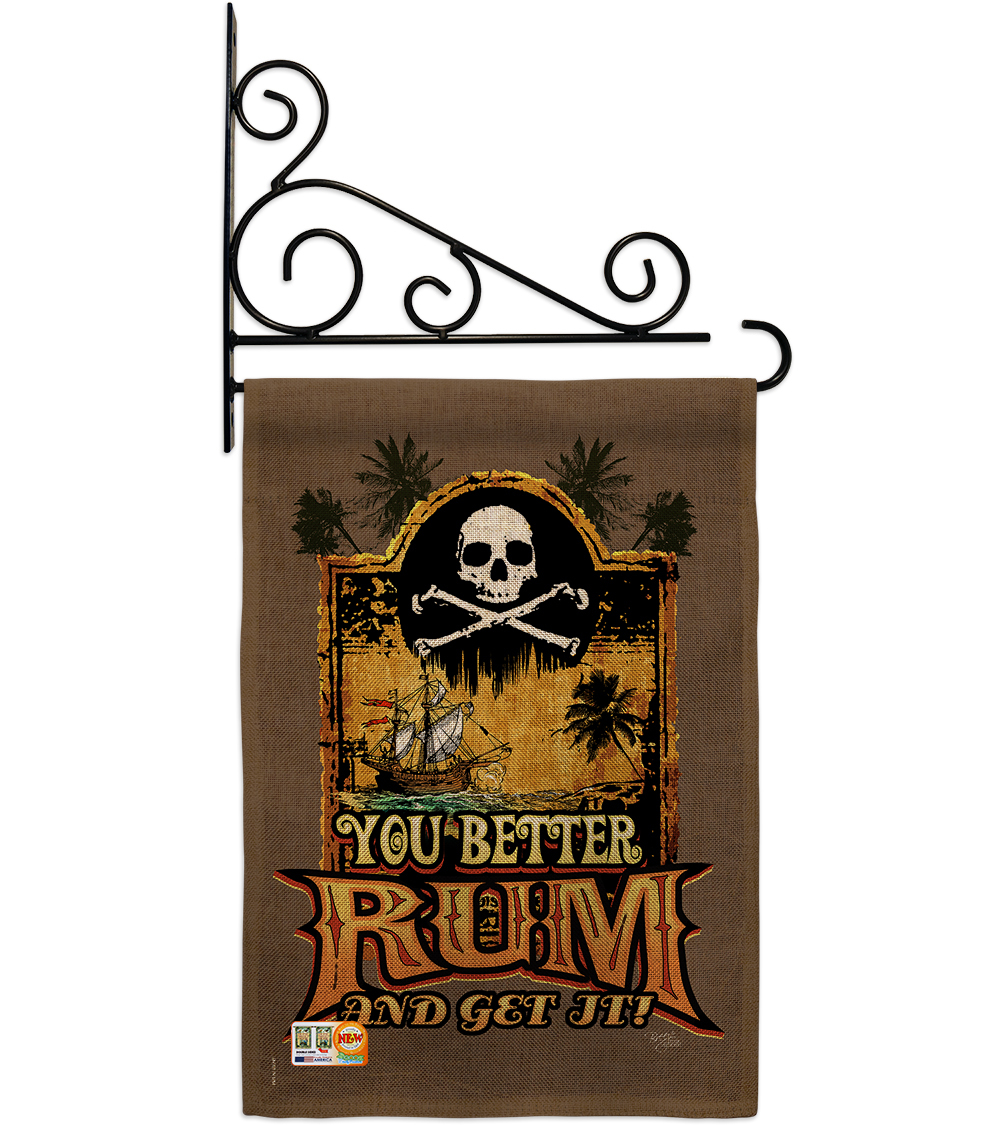 You Better Rum & Get It Burlap - Impressions Decorative Metal Fansy Wall Bracket - $33.97