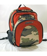 Childrens Place Camo 13&quot; Backpack All Purpose PLC Pack Orange black &amp; Gr... - $19.79