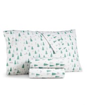 3 Piece Martha Stewart Collection Holiday Printed Twin Sheet Set - $79.99