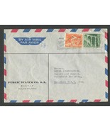 1958 Canceled Switzerland Air Mail Envelope with 2 stamps SG:CH 520 SG:C... - $7.50