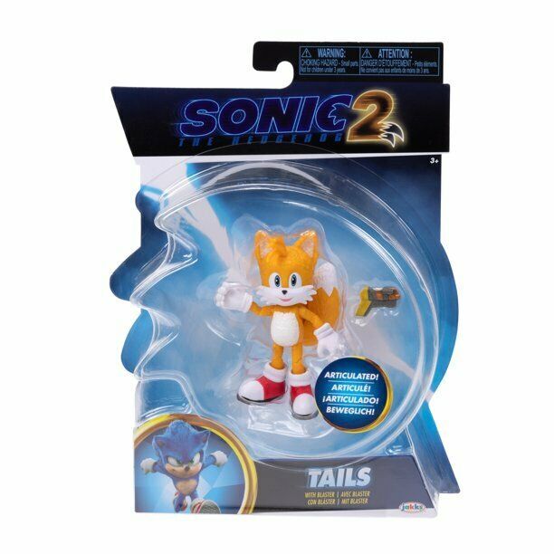 Sonic the Hedgehog 2, 4 inch Articulated Tails Action Figure with Accessory insp