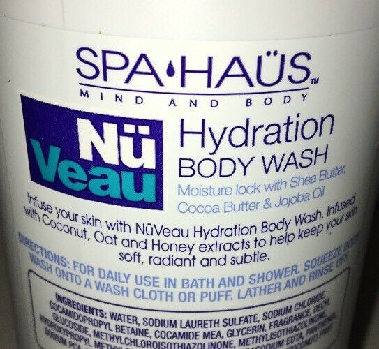 SPA HAUS NU VEAU Hydration Body Wash 32fl oz W Coconut,Oat & Honey