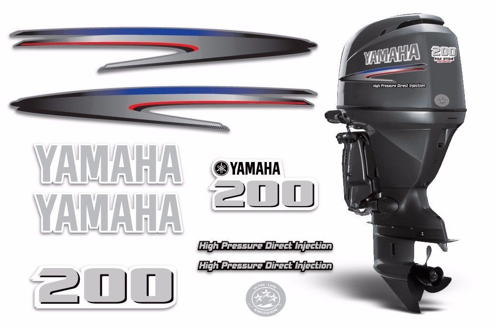 Yamaha 200 HPDI Sticker Decals Outboard Engine Graphic 200hp Sticker
