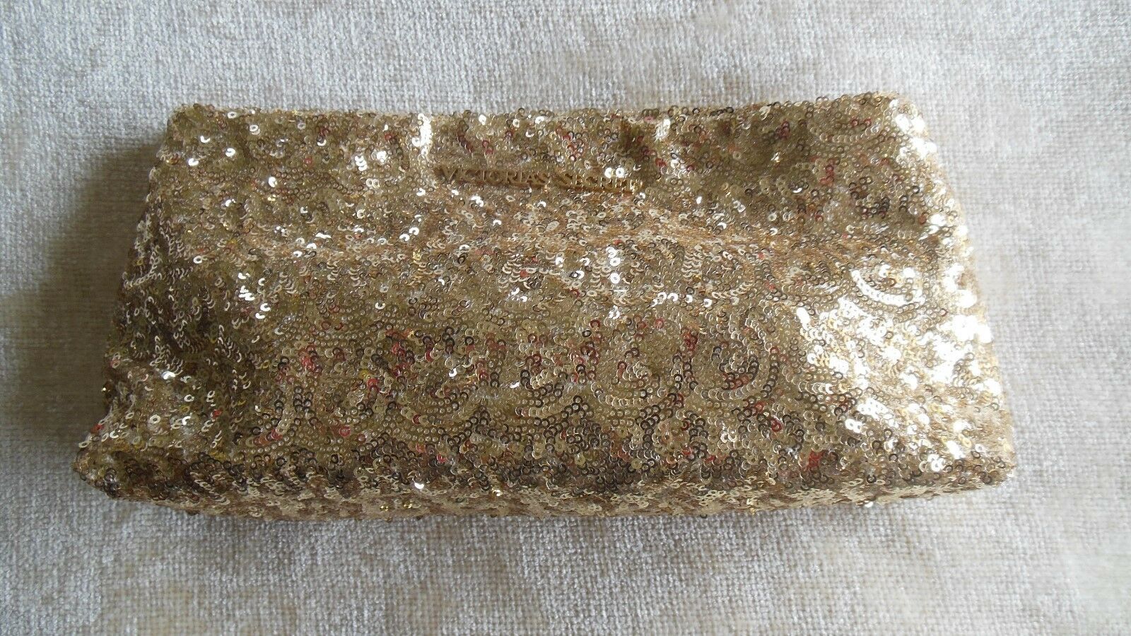 Primary image for Victoria's Secret Gold Sequinned Clutch/Make up Bag Sparkly