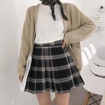 Women Girl YELLOW Pleated Plaid Skirt Plus Size School Style Yellow Skirt Outfit image 8
