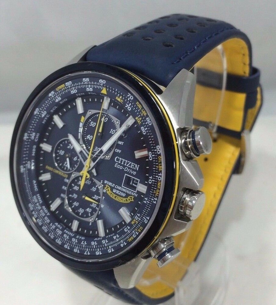 citizen eco drive blue angels world chronograph
