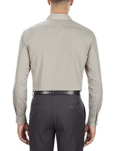 Van Heusen Men's Tall Fit Wrinkle Free Stone Khaki Poplin Dress Shirt image 2