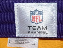Team Apparel NFL Minnesota Vikings Gold Purple Pre Curved Bill Adjustable Hat image 7