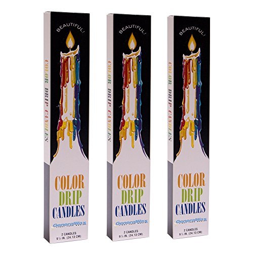 Color Drip Candles, 3-Pack 6 candles total - Other Floral Craft Supplies