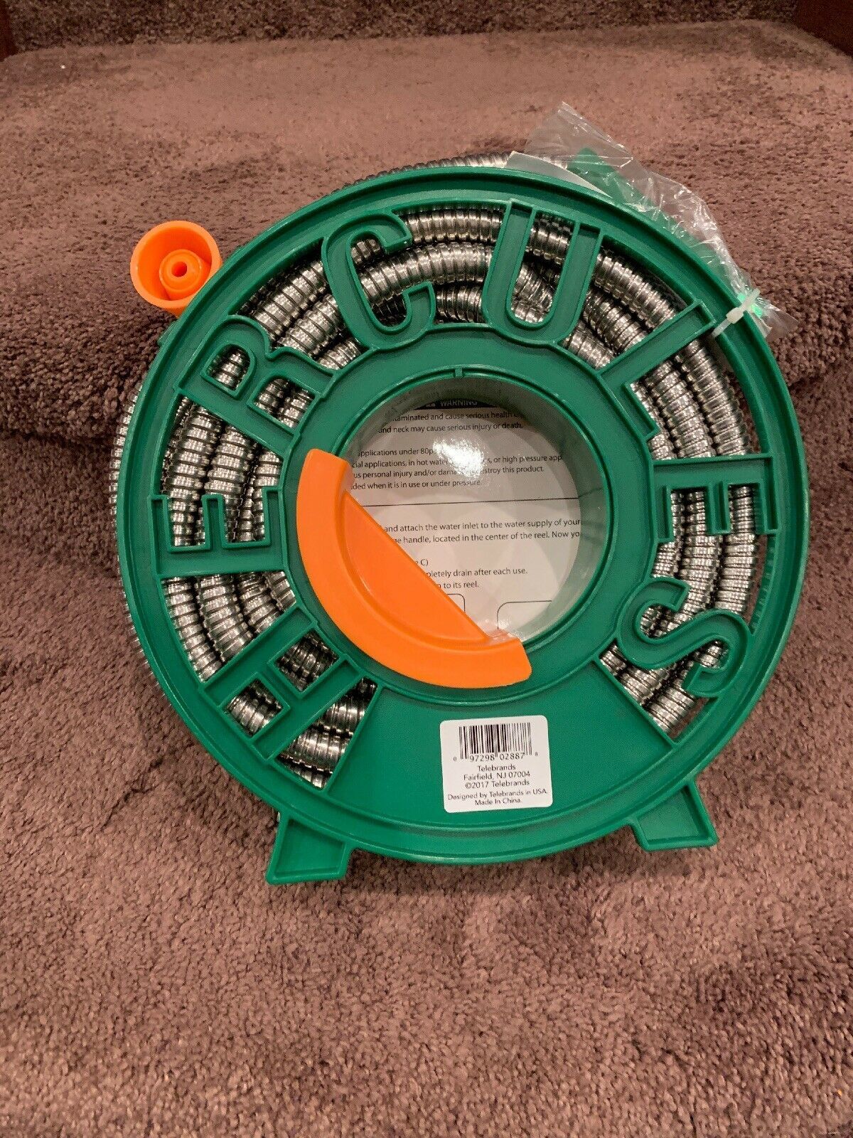 Hercules Garden Hose, Metal 25 Ft Hose, INCLUDES WINDUP REEL, Lifetime Warranty Hoses