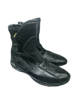 AXO Boots US Size 11 Mens Black Leather Pull On Motocross Dirtbike Racing   - $56.09