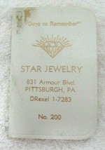 Advertising Address Book Star Jewelry Pittsburgh PA. 3 1/4&quot; x 2&quot;  T75 - $14.36