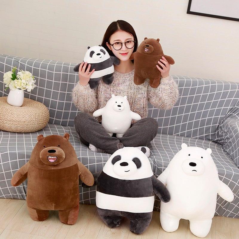  We  Bare  Bears  Sitting Dolls Plush  Toy Grizzly Panda  Ice 