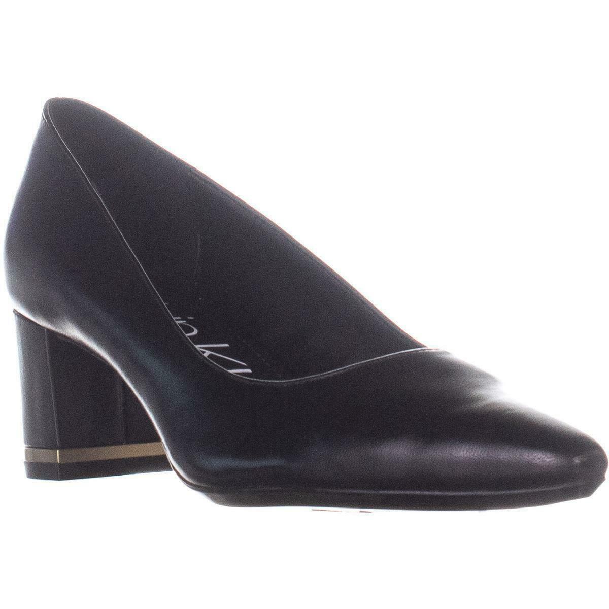 Calvin Klein Nita Pointed Toe Pumps, Black, 9.5 US / 40 EU Heels