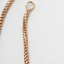 18K ROSE GOLD CHAIN 1.2 MM SQUARE FRANCO LINK, 24 INCHES, 60 CM MADE IN ITALY image 3