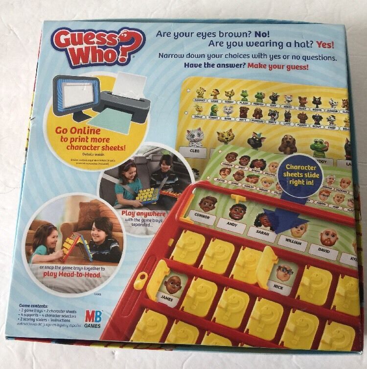 2009 HASBRO GUESS WHO? GUESSING GAME Red Blue Set Board Game - COMPLETE ...