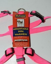 Valhoma 733 HP 3/4 inch Adjustable Dog Harness Hot Pink Medium Nylon Pkg 1 image 2