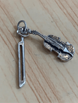 .925 Violin and Bow Sterling Silver Jewelry Charm  - $30.00