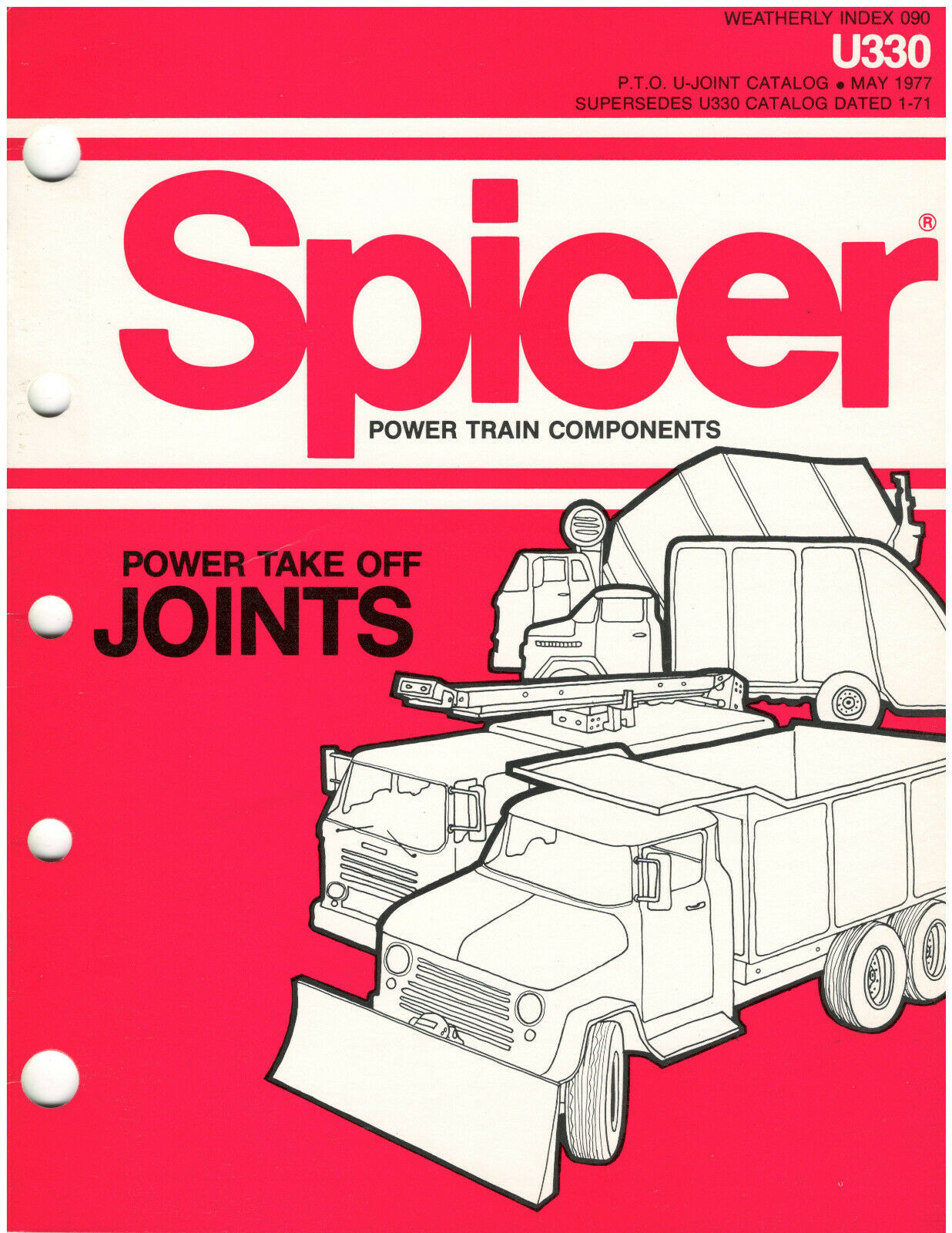 1977 Spicer Power Take Off "U" Joint Catalog (U330) {D1565} Heavy