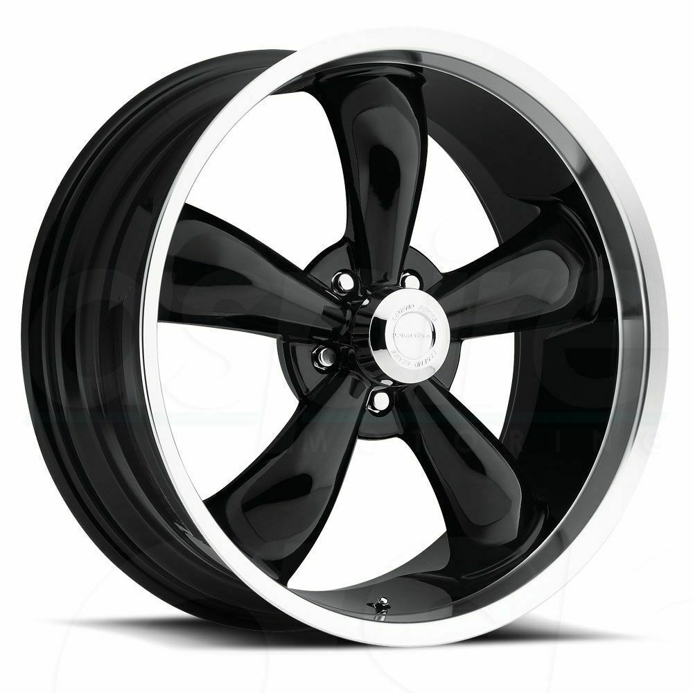 One 17x7 Vision 142 Legend 5 5x115 6 Black Machined Lip Wheel Rim - Wheels