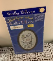 Brand New Needles N Hoops Stamped Cross Stitch Kit Victorian Tub 8 x 10 ... - $10.99