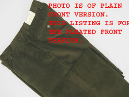 NEW! $169 Orvis Stretch Super Cords Pants!  32 x 31  *Pleated Front*  *Olive* - $84.99