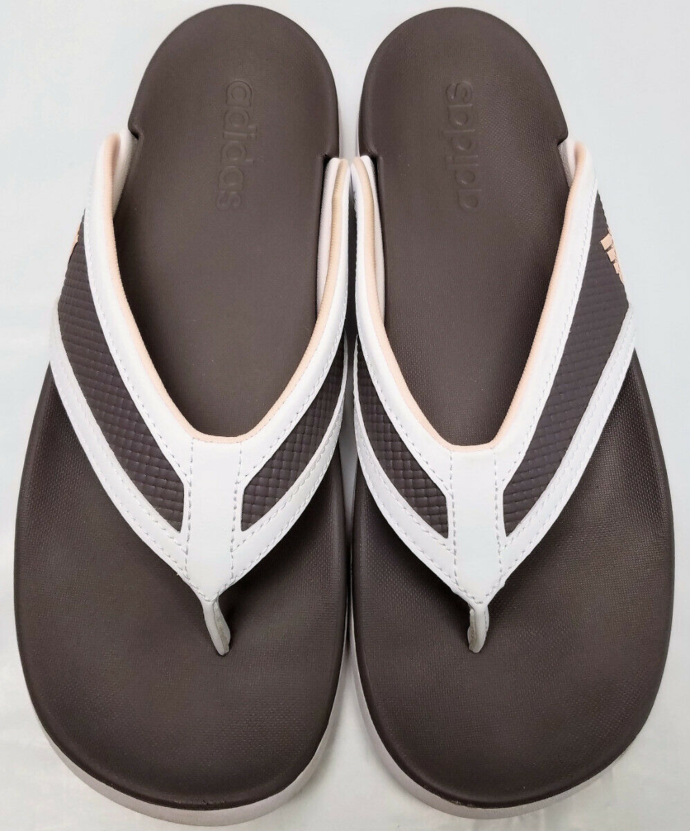 Adidas Adilette Women's CF+ Summer Flip-Flop Sandals - Size 8 - Grey/Pink - Sandals & Flip Flops