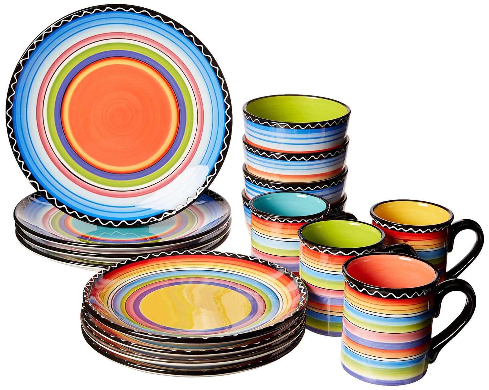 Certified International Tequila Sunrise 16 pc Set, Service for 4
