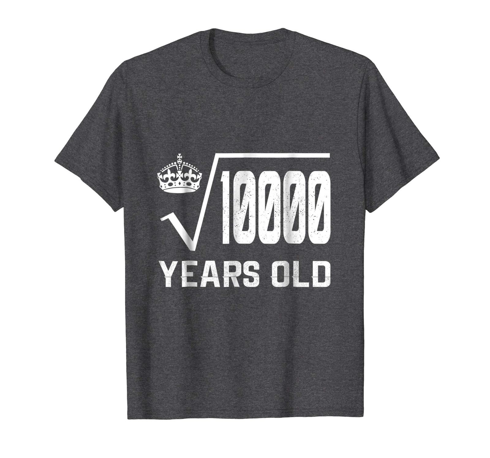 Teacher Style Square Root Of 10000 TShirt 100 Years Old