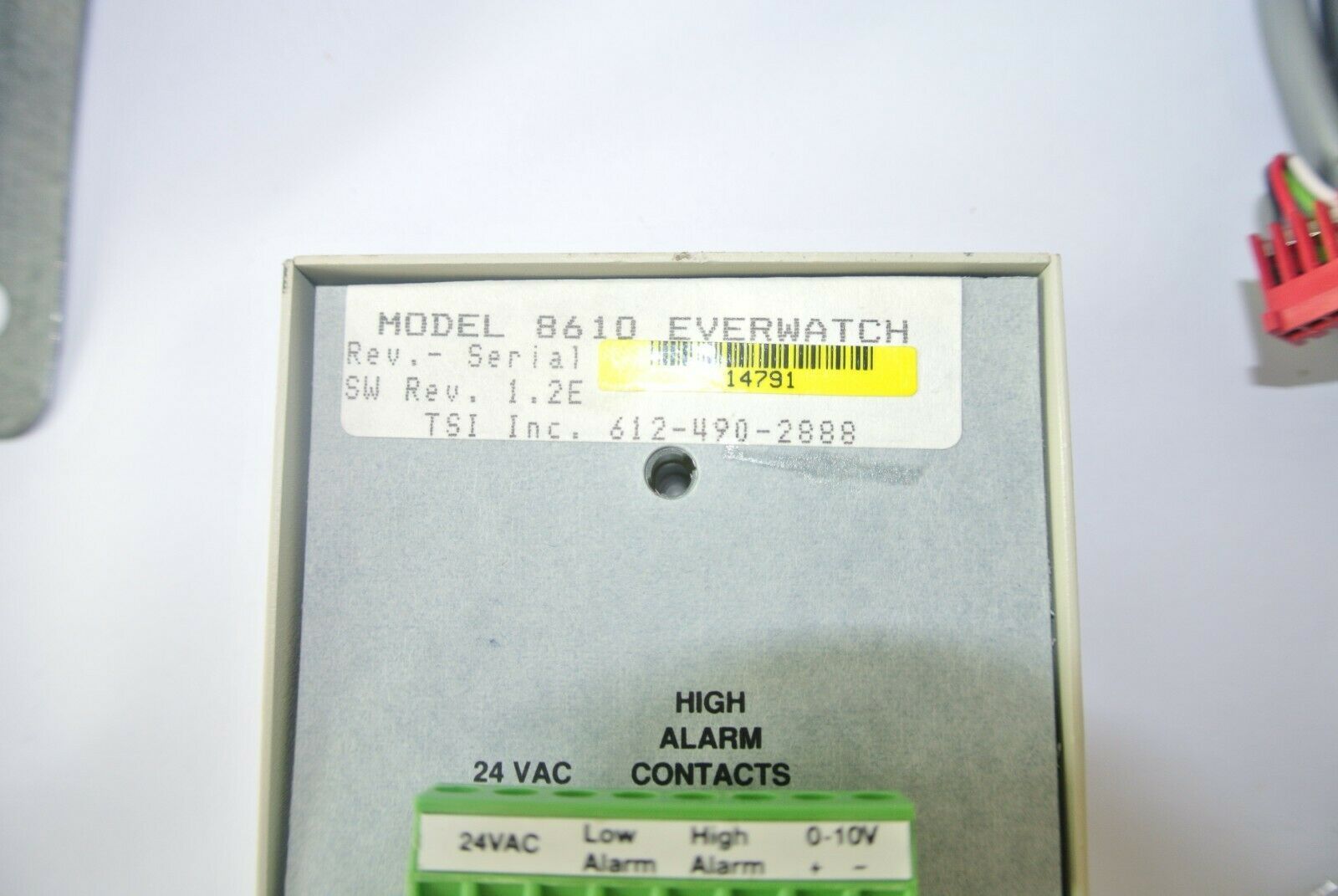 MODEL 8610 EVERWATCH FACE VELOCITY MONITOR SET w/ Sensor & Transformer Air Flow & Anemometers